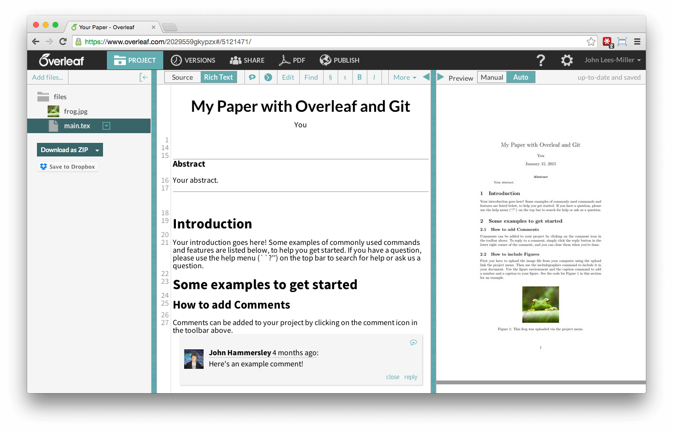 Overleaf project updated with changes from git